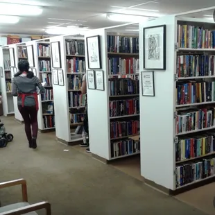 This room contains books that are for sale. No book is over $1
