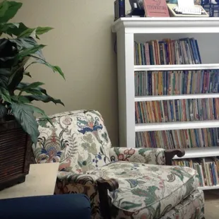 A comfortable place to sit back, and read a book!