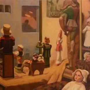 Hello, I live in France and I just wanted to share with you the pleasure of admiring this charming l painting (122x60 cm) by Melinda MILES