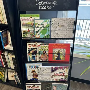 Coloring books.