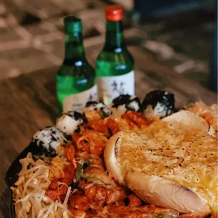 a plate of food on a table