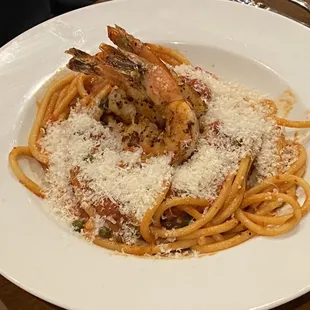 Bucatini Putanesca with Shrimp