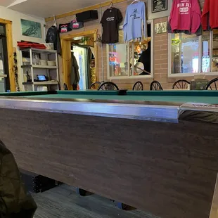 a pool table
