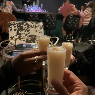 Peanut Butter &amp; Jealous shot - peanut butter whiskey, coconut cream and cinnamon. A must try!