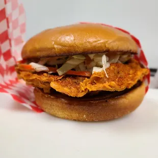 Boom chicken sandwhich! Tender and packed with flavor