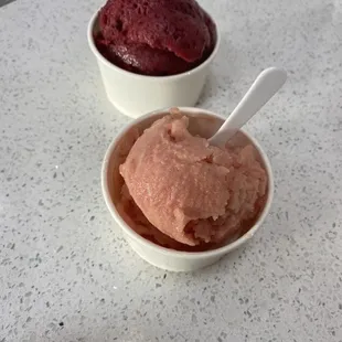 Two types of sorbet
