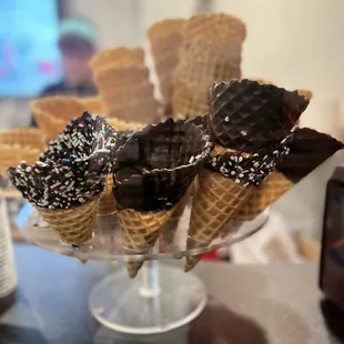 Waffle cones really fresh
