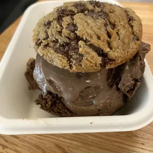 Chocolate Tornado cookie sandwich