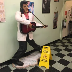 Elvis must have had an accident!