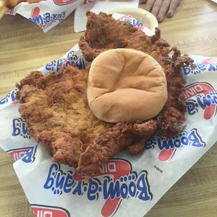 Chiken fry steak sammich!!!