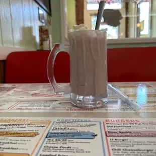 Strawberry milk shake