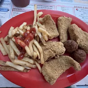 Catfish and French fries.