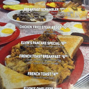 a menu for a restaurant