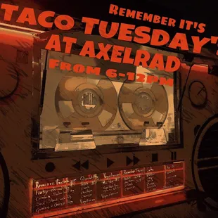 Taco Tuesdays At Axelrad from 6-12:00