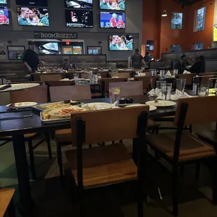 Empty dining room from the band.  Everyone left to go watch the Preds playoff game.   Great band tho