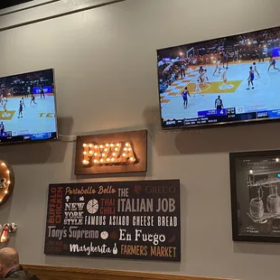 tvs on the wall