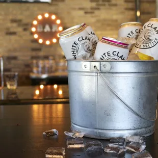 a bucket of beer