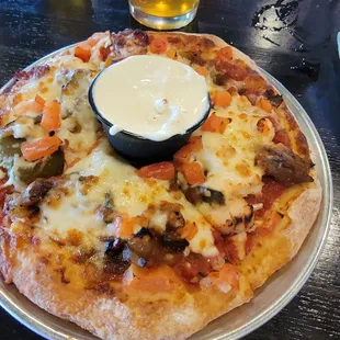A different chicken pizza