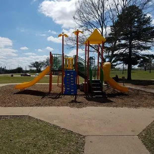 Playground equipment.