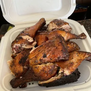 chicken in a styrofoam container