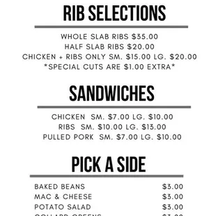 Boomerang BBQ Bistro Restaurant Menu