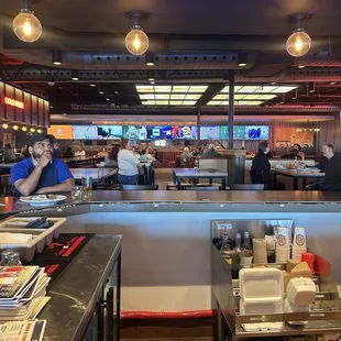 interior, sushi and sashimi