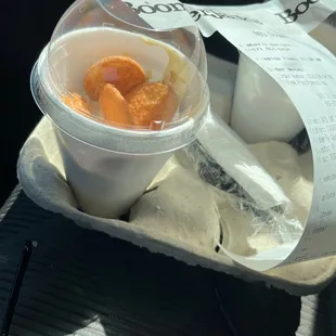 Small cup of banana pudding