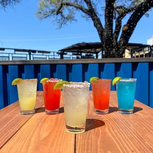 a variety of cocktails