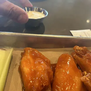 Shrinkage continues.  Almost no ranch for some expensive ass wings.