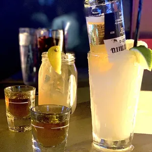 Ultimate Iced Tea -$8, Frozen Coronarita -$8, and a couple of fireballs!