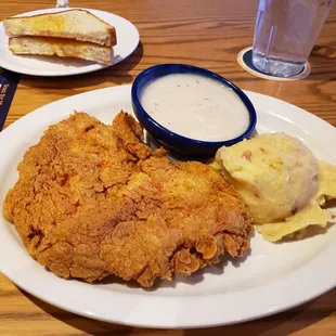 Chicken Fried Chicken with cheddar and jalapeño mashed potatoes.Those were great.
