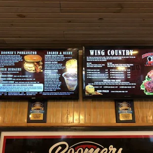 Right side of menu