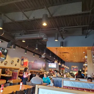 a view of the dining area