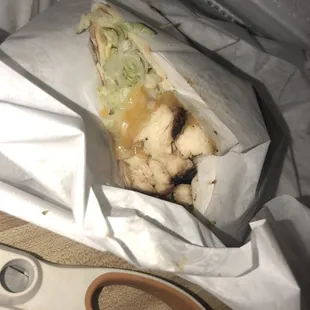 Buffalo chicken wrap.
