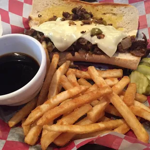 Steak and cheese --added the fries.