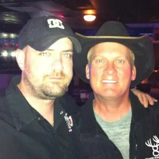 Bartender Matt with Kevin Fowler at Boomerz