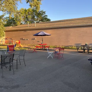 Seating area near games