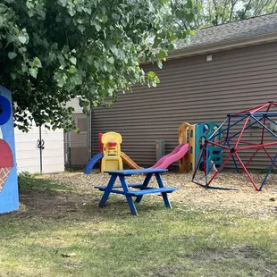 Back area set up for the little ones