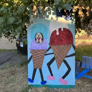 Fun area out back for games and photos