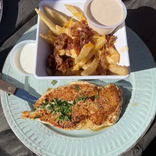 Seared Chicken Breast + Loaded Fries
