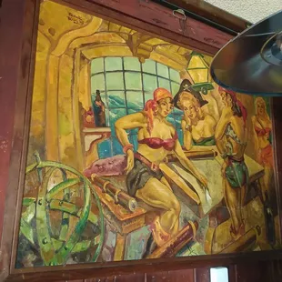 Original politically incorrect painting circa 1940s