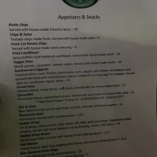 Menus as of 2/23