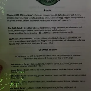 Menus as of 2/23