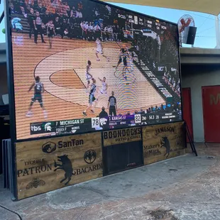 Big screen on patio