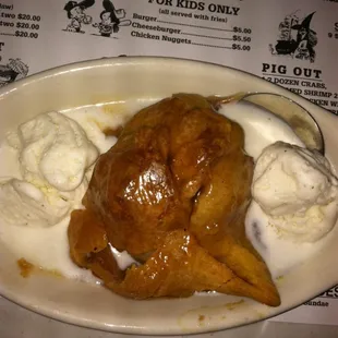 Apple dumpling with vanilla bean ice cream!!!!!