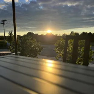 Sunset view from the patio