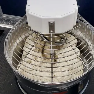 the dough being made