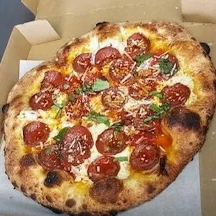 a pizza in a box