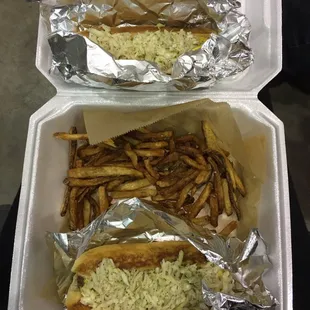 Dogs with homemade slaw!