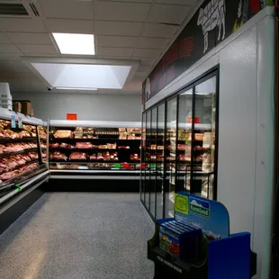 a meat section
